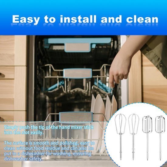 4st Handmixer Klopperopzetstuk voor MX600B MX3200B MX600R MX1500W MX610B — afbeelding 3