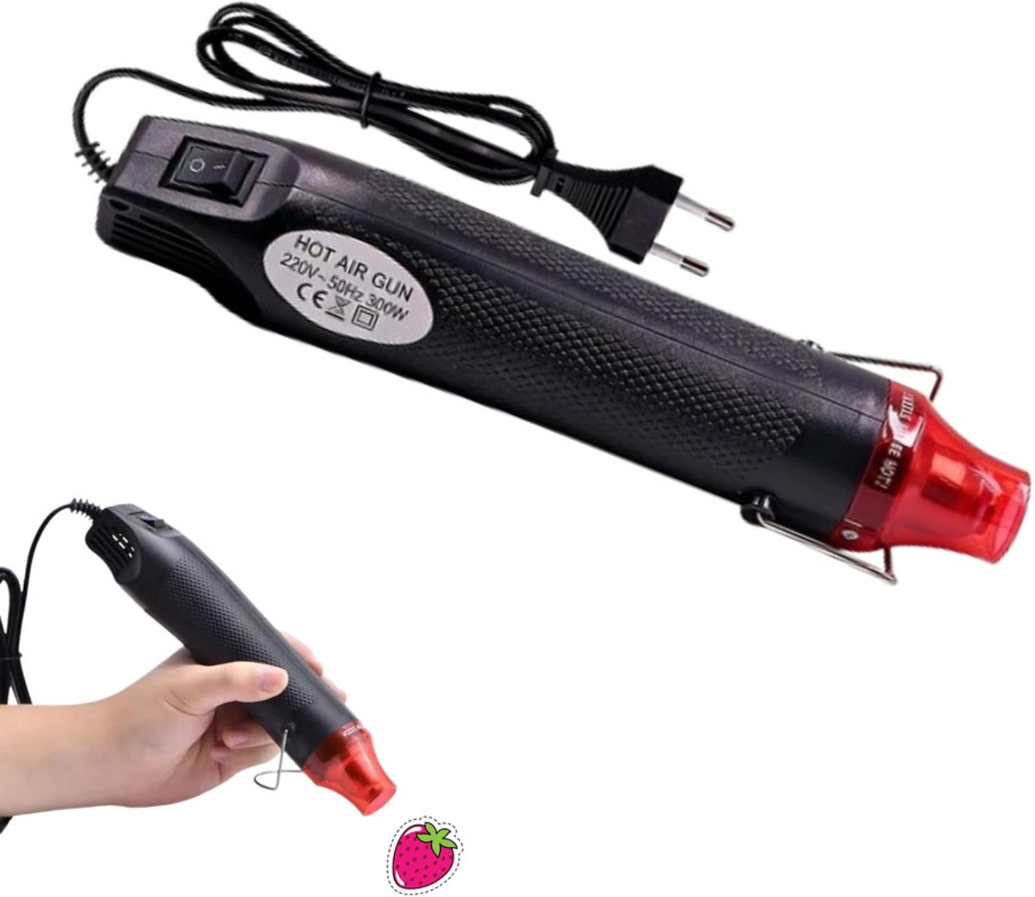 Mini heteluchtpistool 220V 300W, Mini heteluchtföhn, Heat Gun, handbediende heteluchtblazer, voor krimpslangen, pregen, drogen van verf, papier