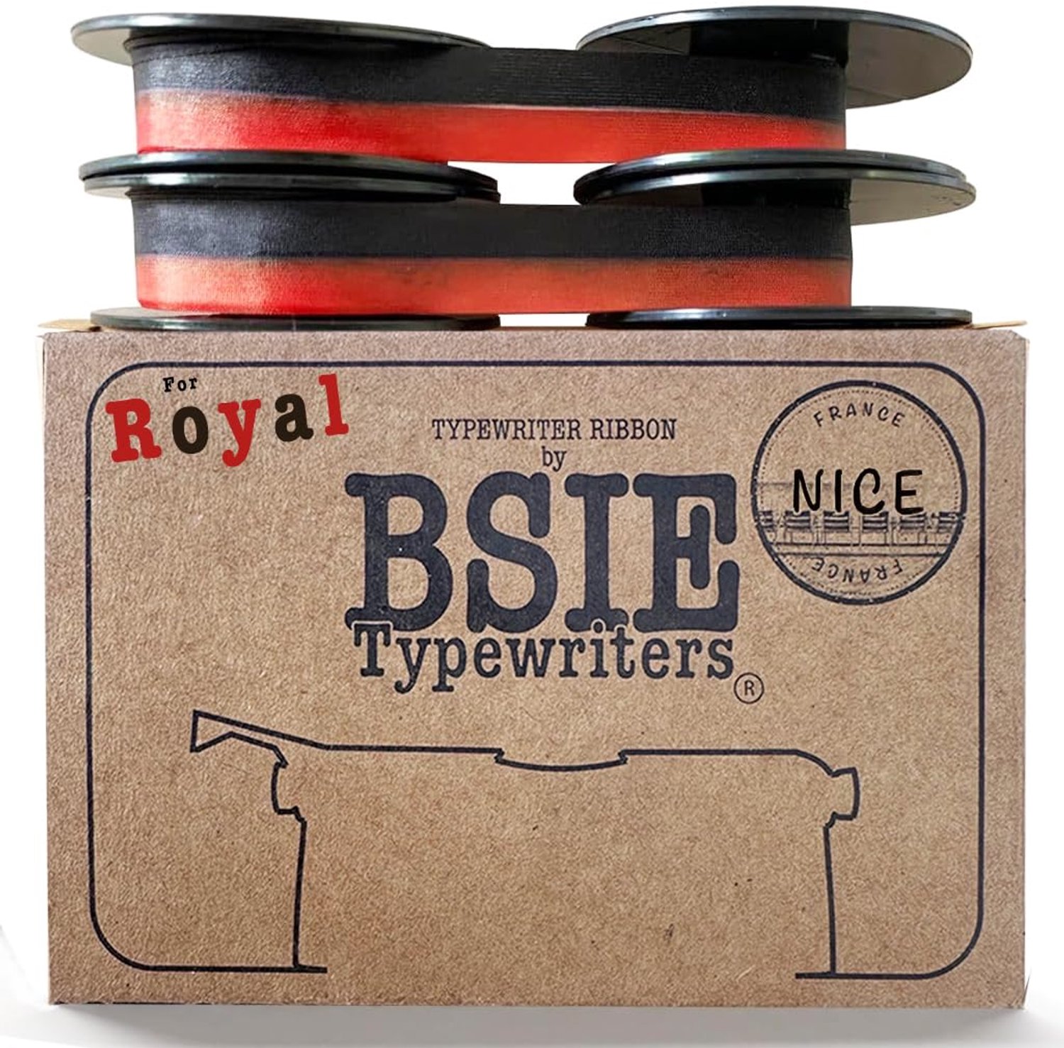 Ribbon voor typemachines - Zwart en rood - 2-pack