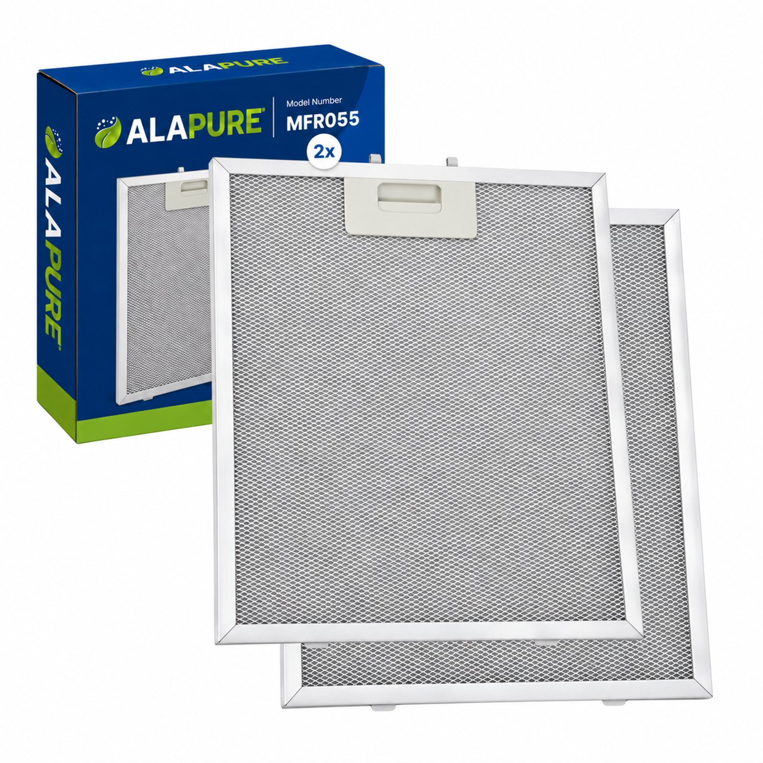 2x Metaalfilter voor Atag 18831 / 88017203 318x258x8mm