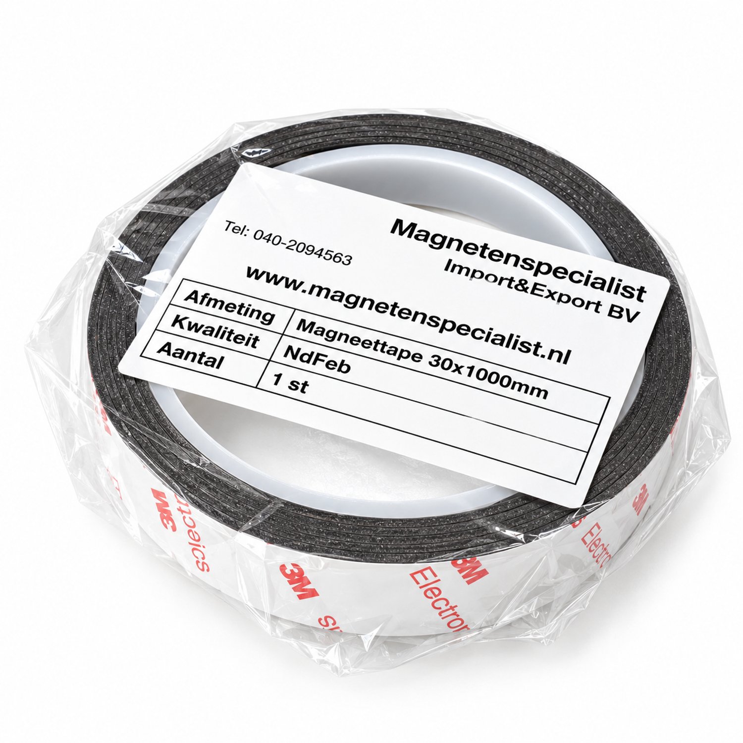 Zelfklevende Neodymium Magneetband 30 x 1000 mm