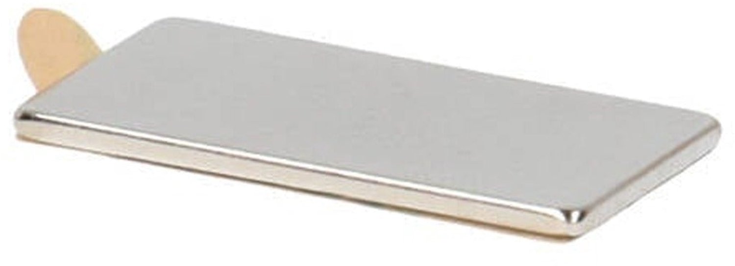 Neodymium Blokmagneet 20 x 10 x 1 mm N45 zelfklevend NiCuNi – 15 stuks