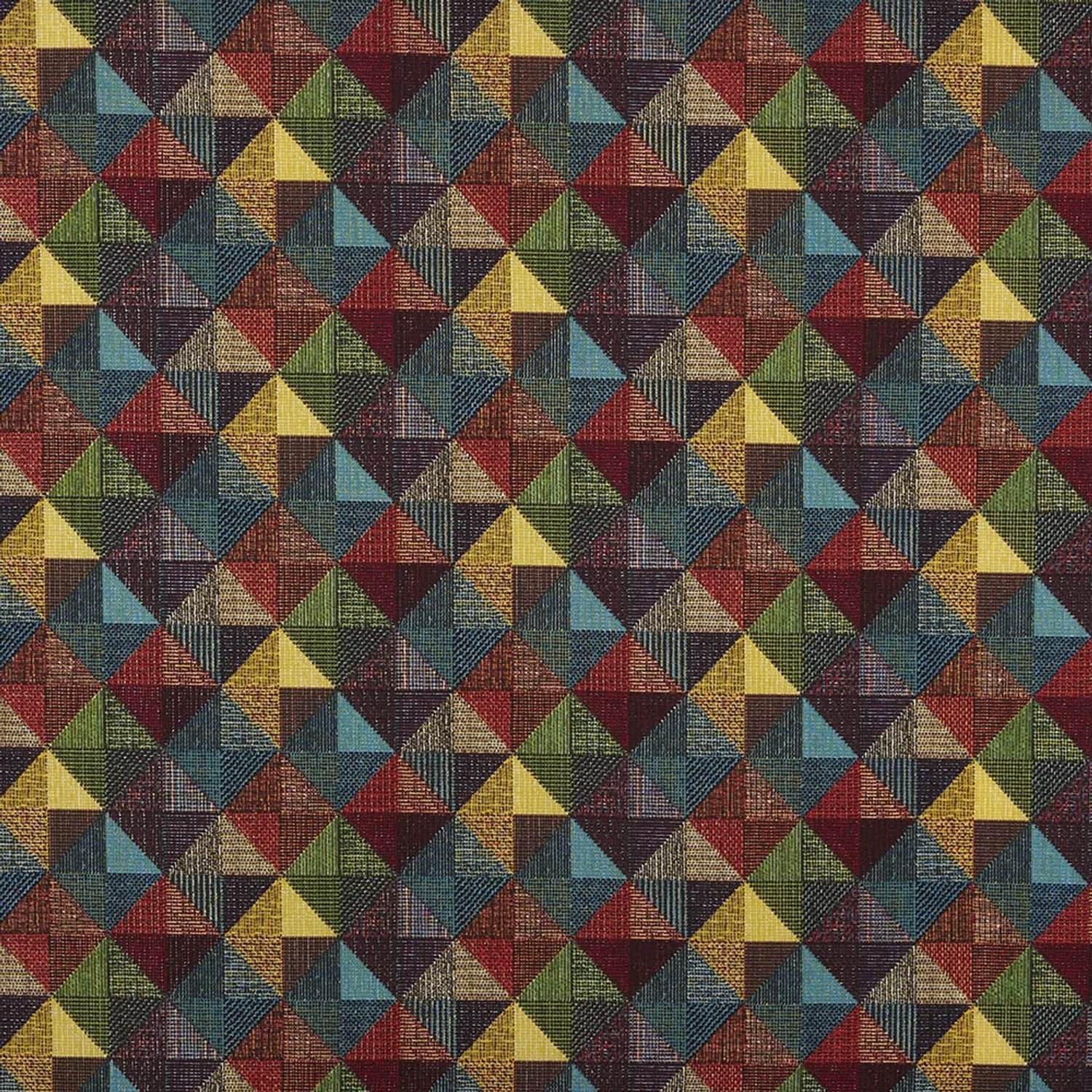 Bedrukt Linnen Stof voor Decoratie en Kussens 100 x 280 cm Geometrisch - Multicolor