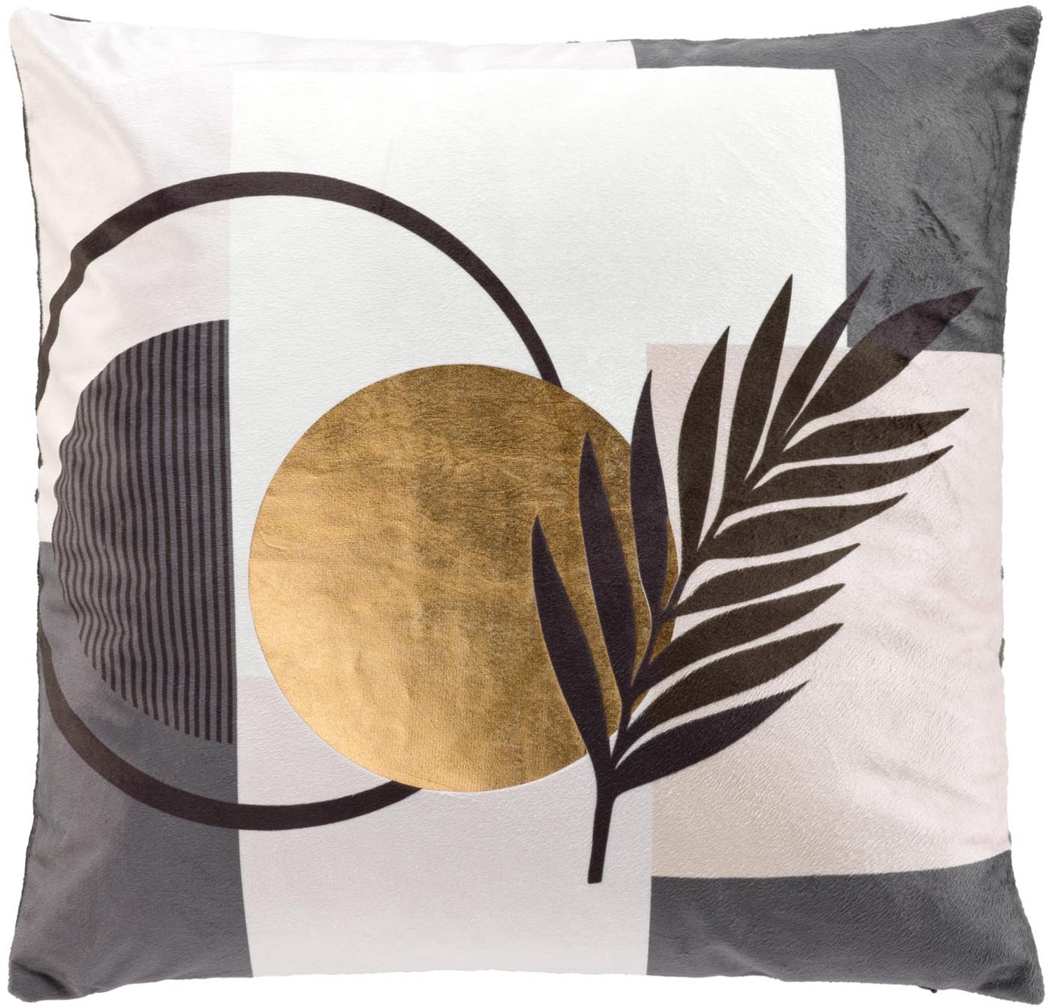 Douceur d'intérieur - Sierkussen - Kussen met decoratieve hoes, metallic patroon, 45 x 45 cm