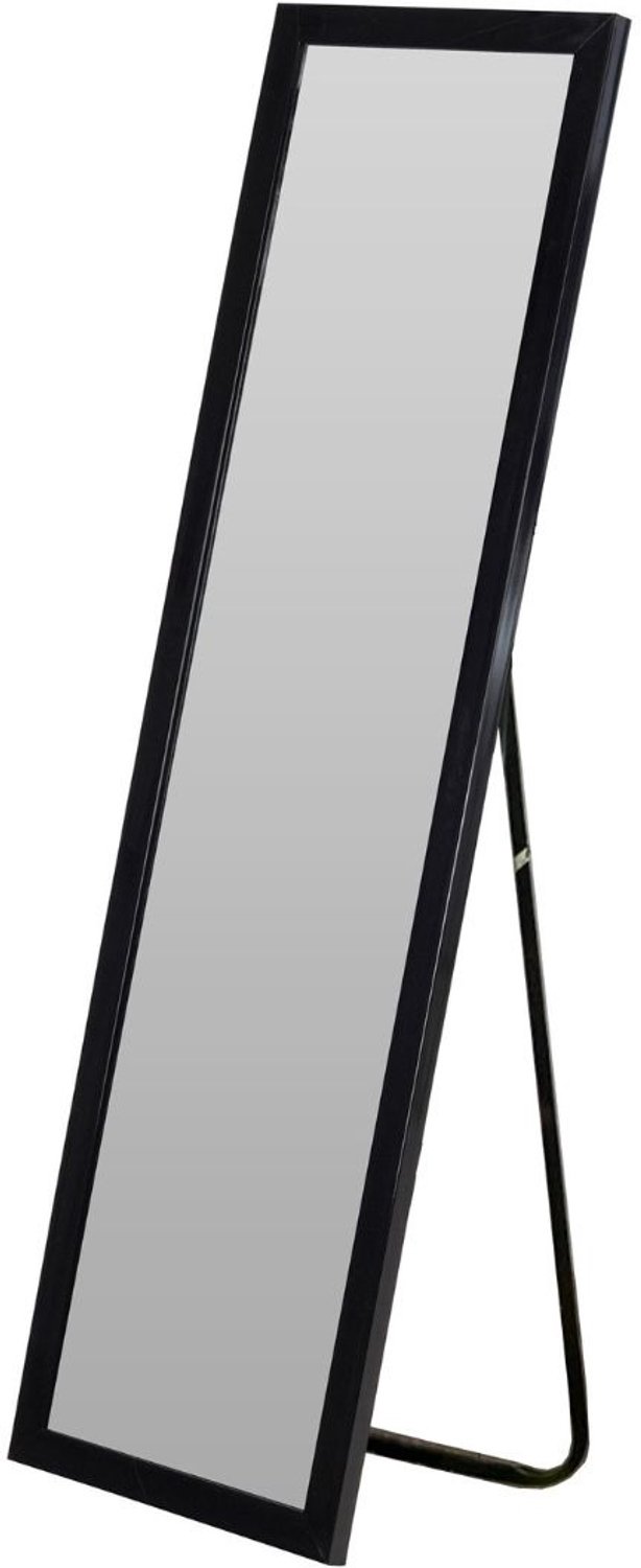 Home & Styling Collection Home Styling Collection - Rechthoekige staande spiegel met metalen lijst, 126 cm Zwart