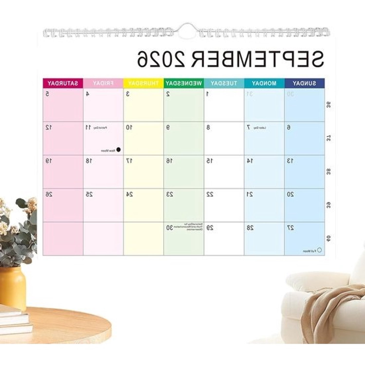 Kalender 2026-2027 - Week- en dagplanner - Gezinsplanning bijhouden - Ruime datumvelden - A4-formaat - Wit