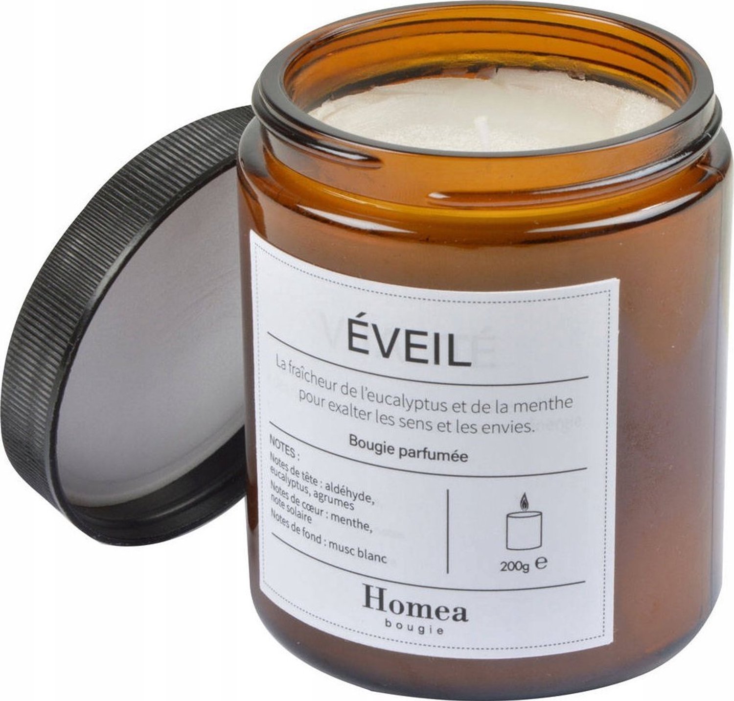 Homea geurkaars in glazen pot Modern Apothecary - Ø 7,5 cm, met deksel