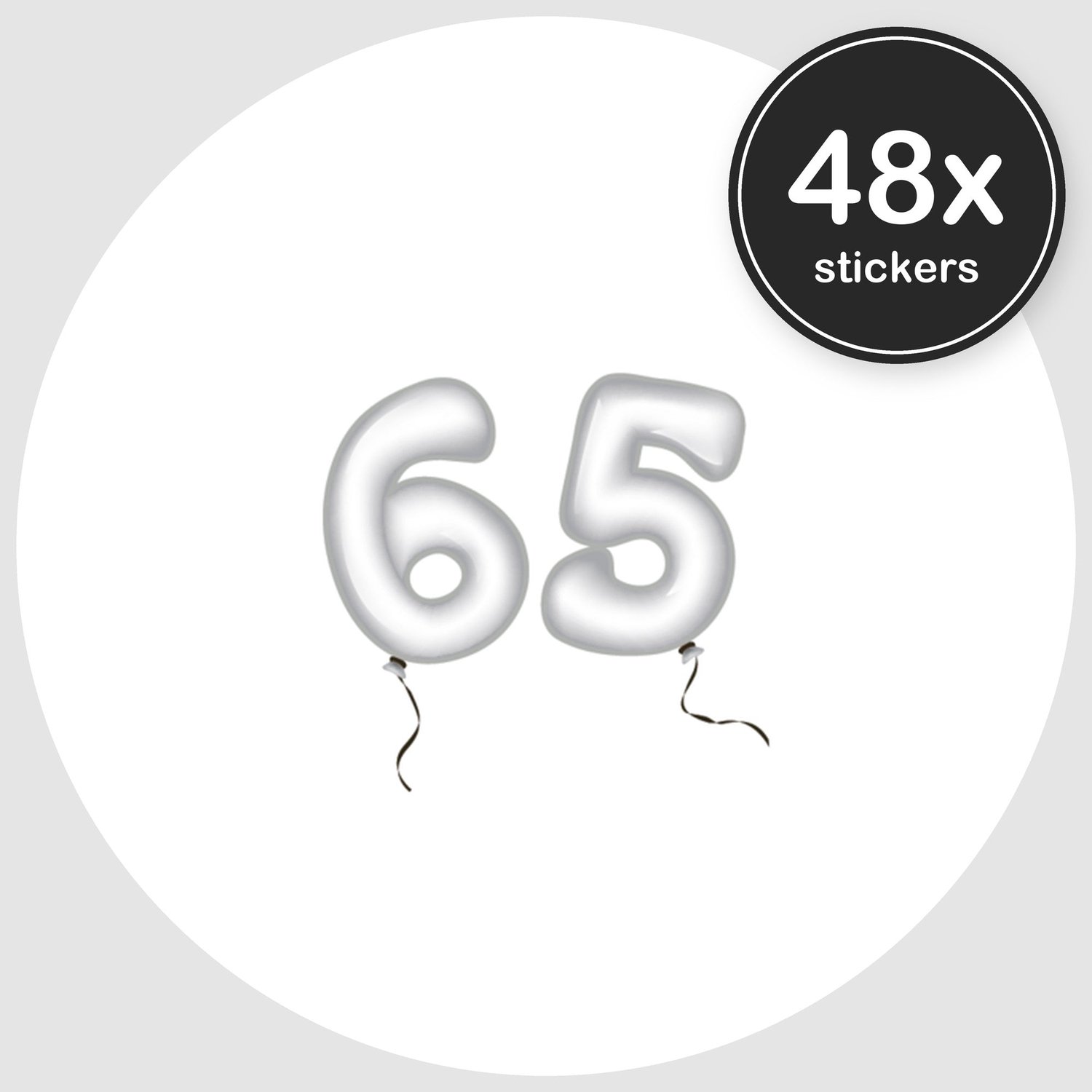 Sluitstickers Verjaardag - 48 stuks - Rond 30 mm - Verjaardag Stickers - Sluitzegel Uitnodiging - Design 058