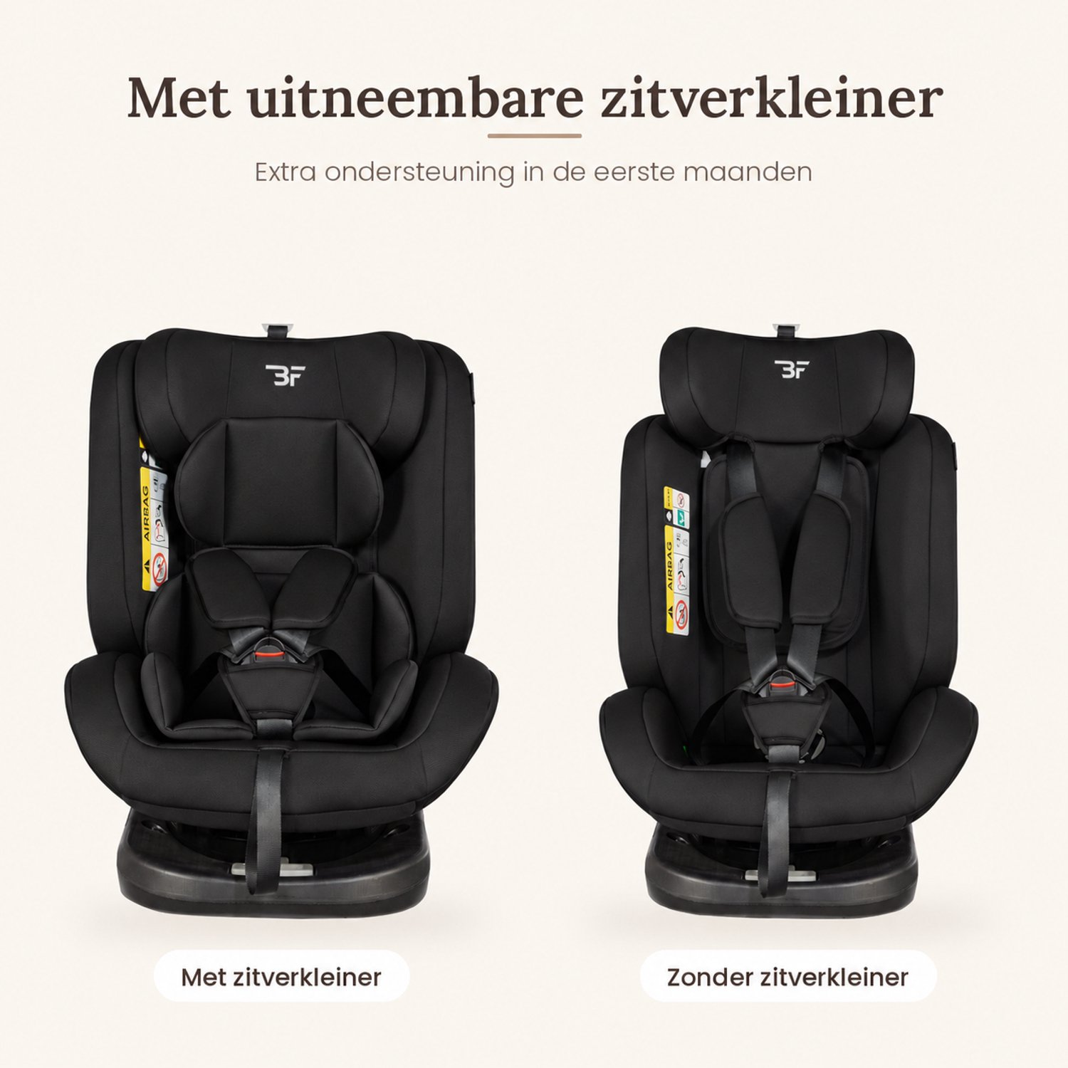 Bebies First Autostoel 360 Graden – i-Size Autostoel 40-150 cm – Draaibaar met ISOFIX en Top Tether – Zwart – foto 3