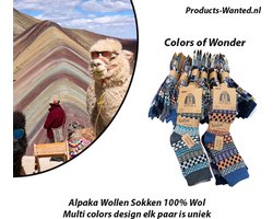6 Paar Alpaka Wollen Sokken 39-43 – Multicolour – 100% Wol – Colors of Wonder – 9105K