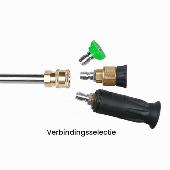 Hogedrukreiniger Gootreiniging Stang, 13 inch (35cm) Roestvrijstalen Schuine Verlengstang Lance, Hogedrukreiniger Gootreinigingsstang (1/4 Inch Quick Connect Release) — afbeelding 5