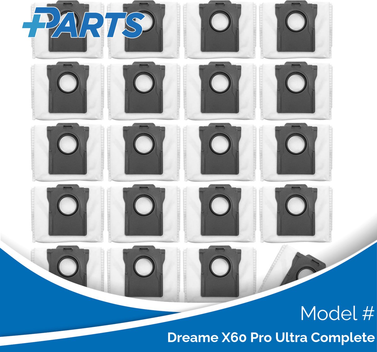 Dreame X60 Pro Ultra Complete Stofzakken (20 Stuks, Plus.Parts® alternatief voor RDB8)