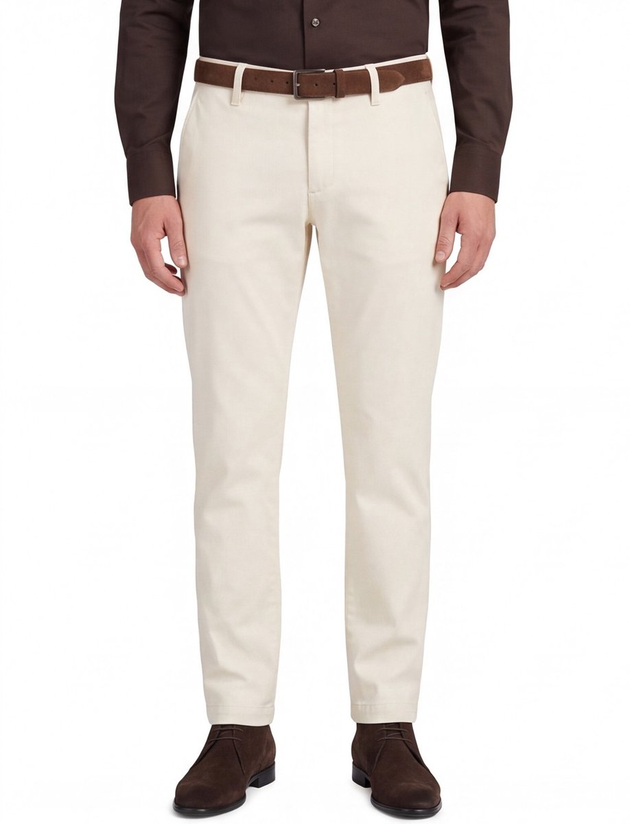 Alberto katoenen broek creme