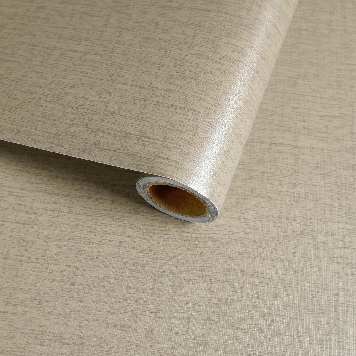 Linnen Textuur Zelfklevend Behang 30cm x 300cm voor Meubels, Keuken en Werkbladen - Verwijderbaar en Wasbaar Vinyl Wrap