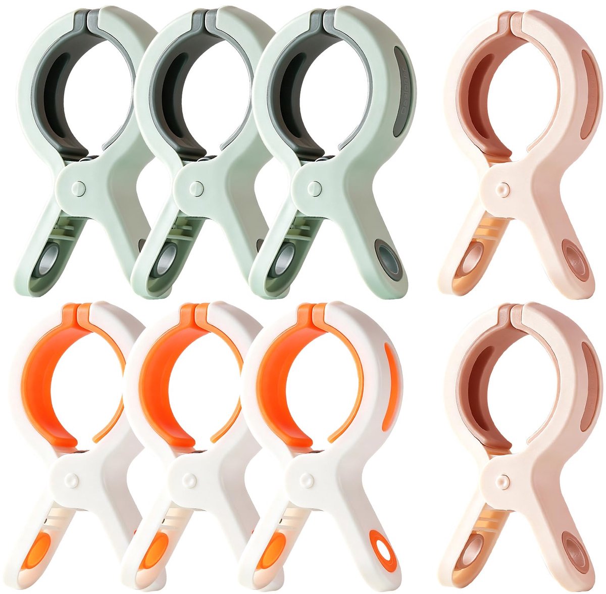 Handdoekklemmen voor strandstoelen, 8 stuks, grote wasknijpers, winddicht, strandhanddoekklemmen van kunststof, voor - ShopVlot