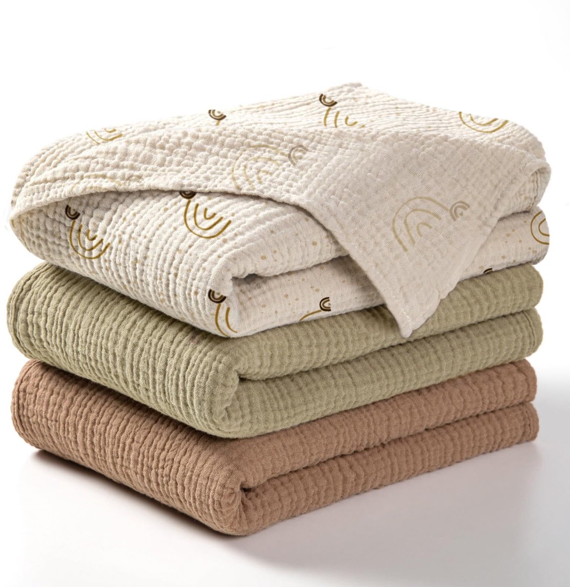 Deze set bevat 3 babywikkeldekens die superzacht, zeer absorberend en huidvriendelijk zijn, geschikt voor zowel jongens als meisjes.-Stijl 44-65*65CM