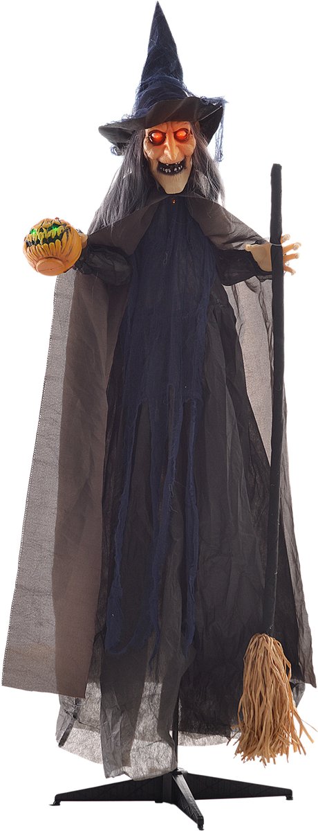 HOMCOM Halloween Decoraties Staal, Polyester 107L x 65B x 190H cm Bruin+Grijs+Blauw