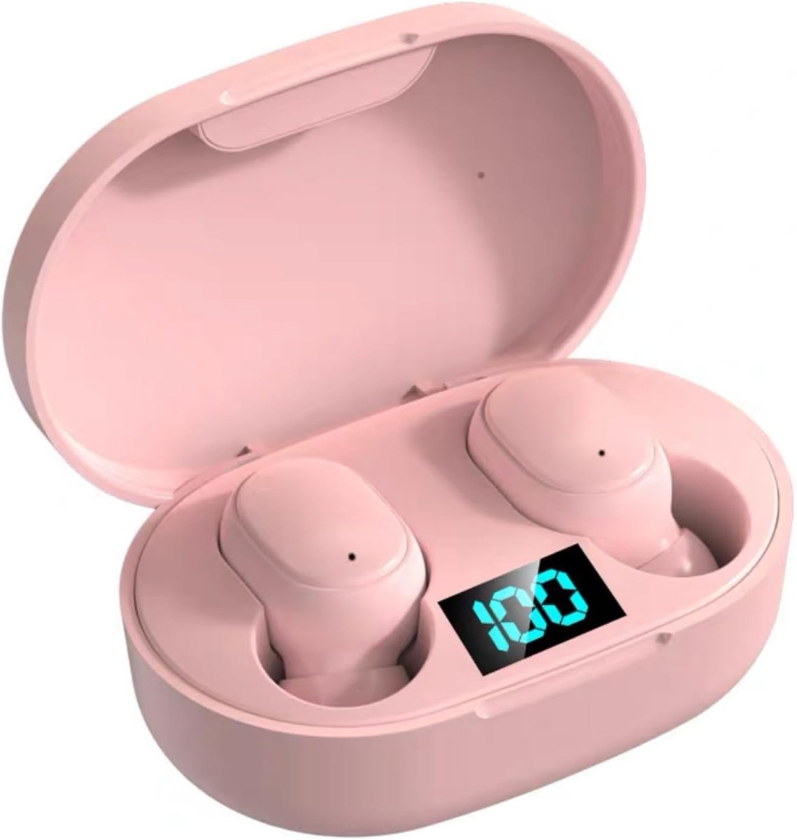 Draadloze in-ear hoofdtelefoons met Bluetooth-ruisonderdrukking, kleine, onzichtbare oordopjes, draadloze hoofdtelefoons met microfoon, LED-digitaal display, draadloze oordopjes, hoofdtelefoons voor werk en sport.