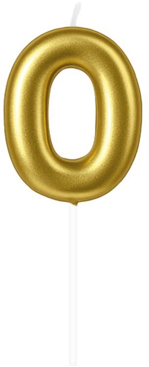 Cijferkaars 0 goud - 10,5cm
