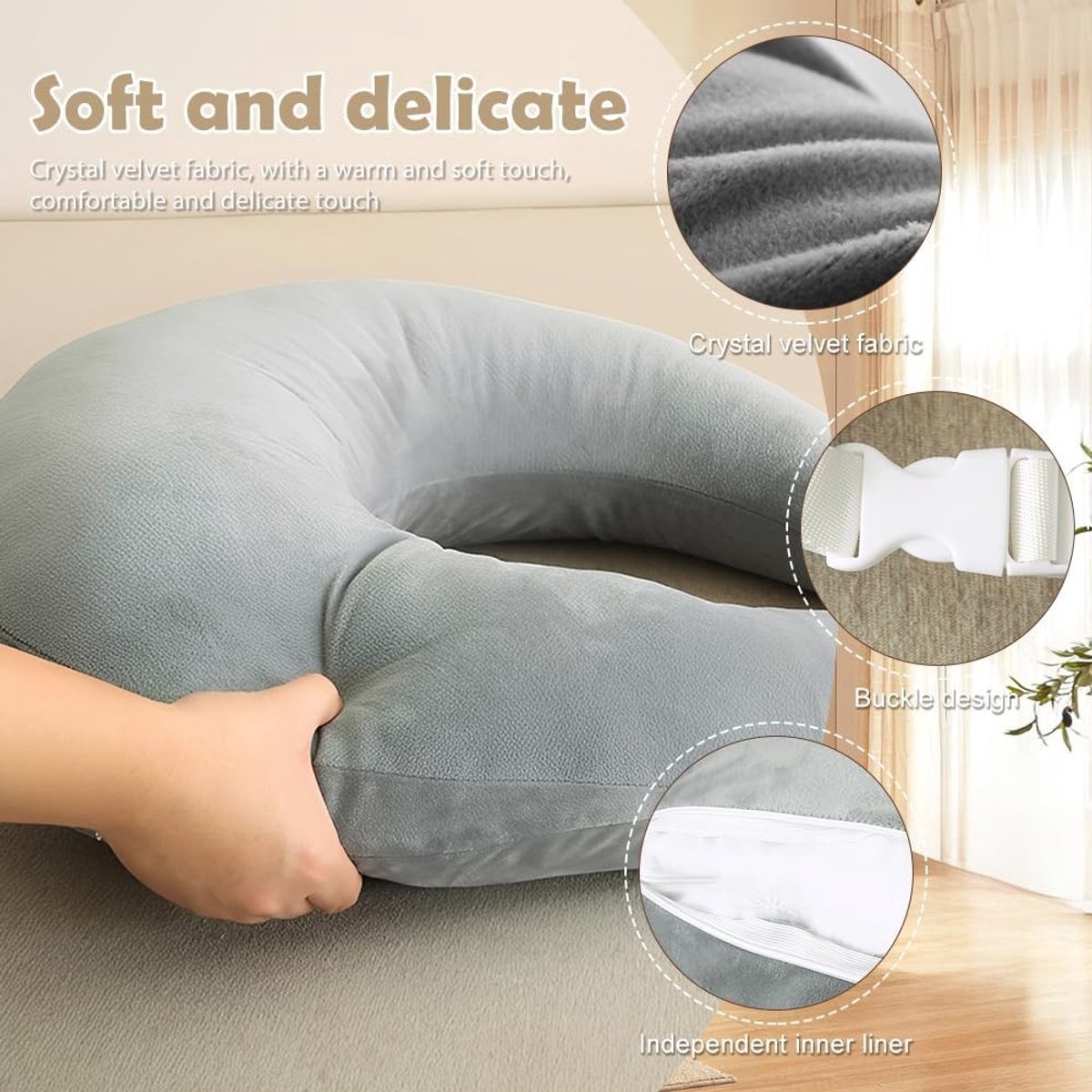 Ergonomisch Kussen voor Lezen en Spelen - Ondersteunend Kussen voor Volwassenen en Kinderen, Ideaal voor Bed en Bank, Comfortabel en Ademend Design
