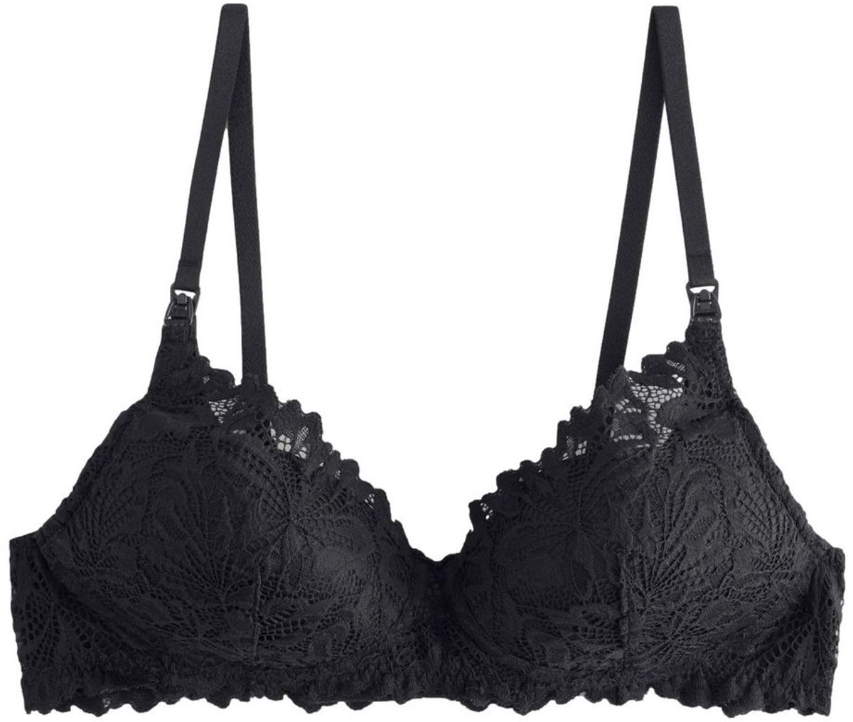 Next Dames - Comfortabele zwangerschaps- en voedingsbeha met kant - Zwart Black