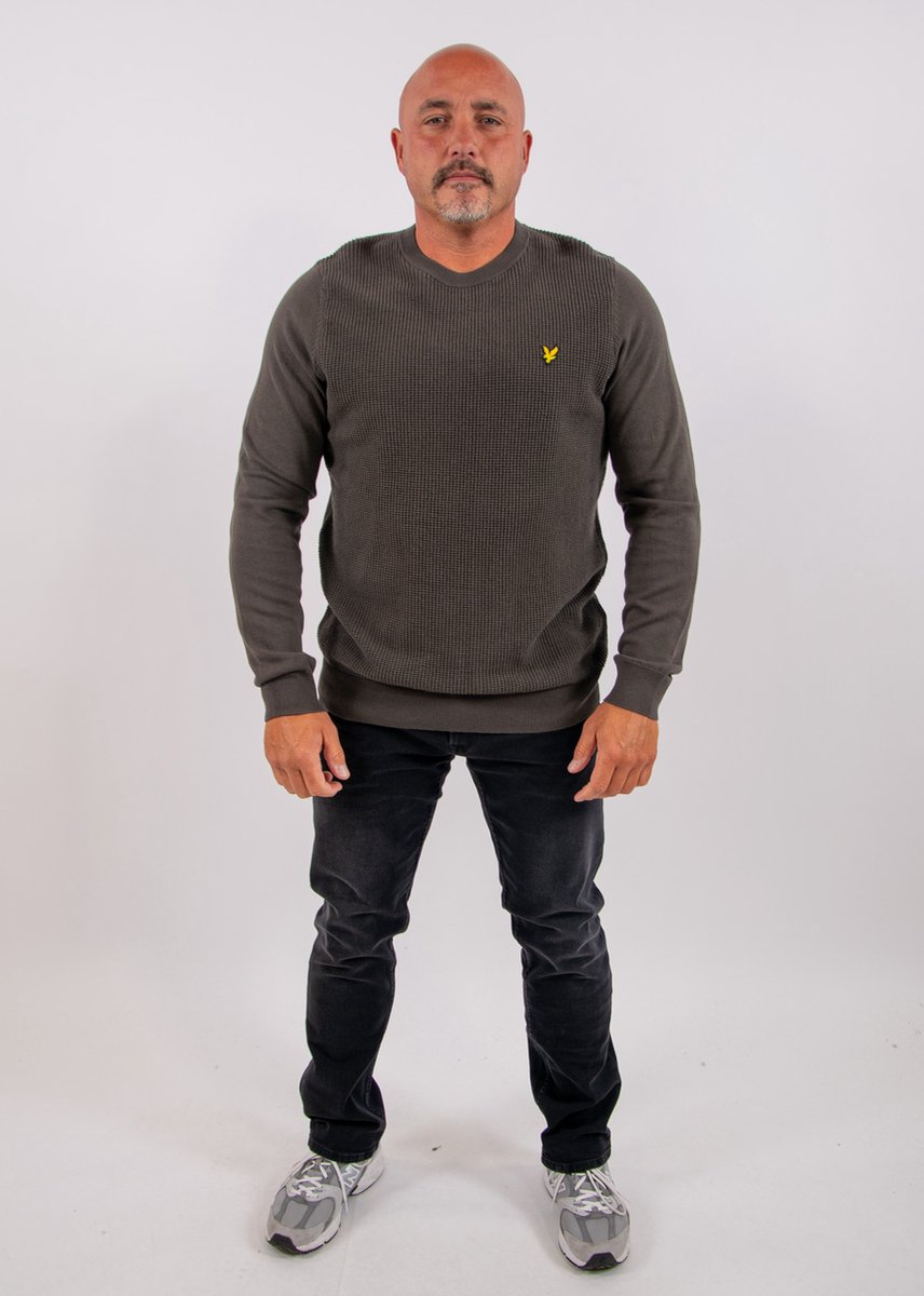 Lyle & Scott Waffle Front Crew Neck Jumper