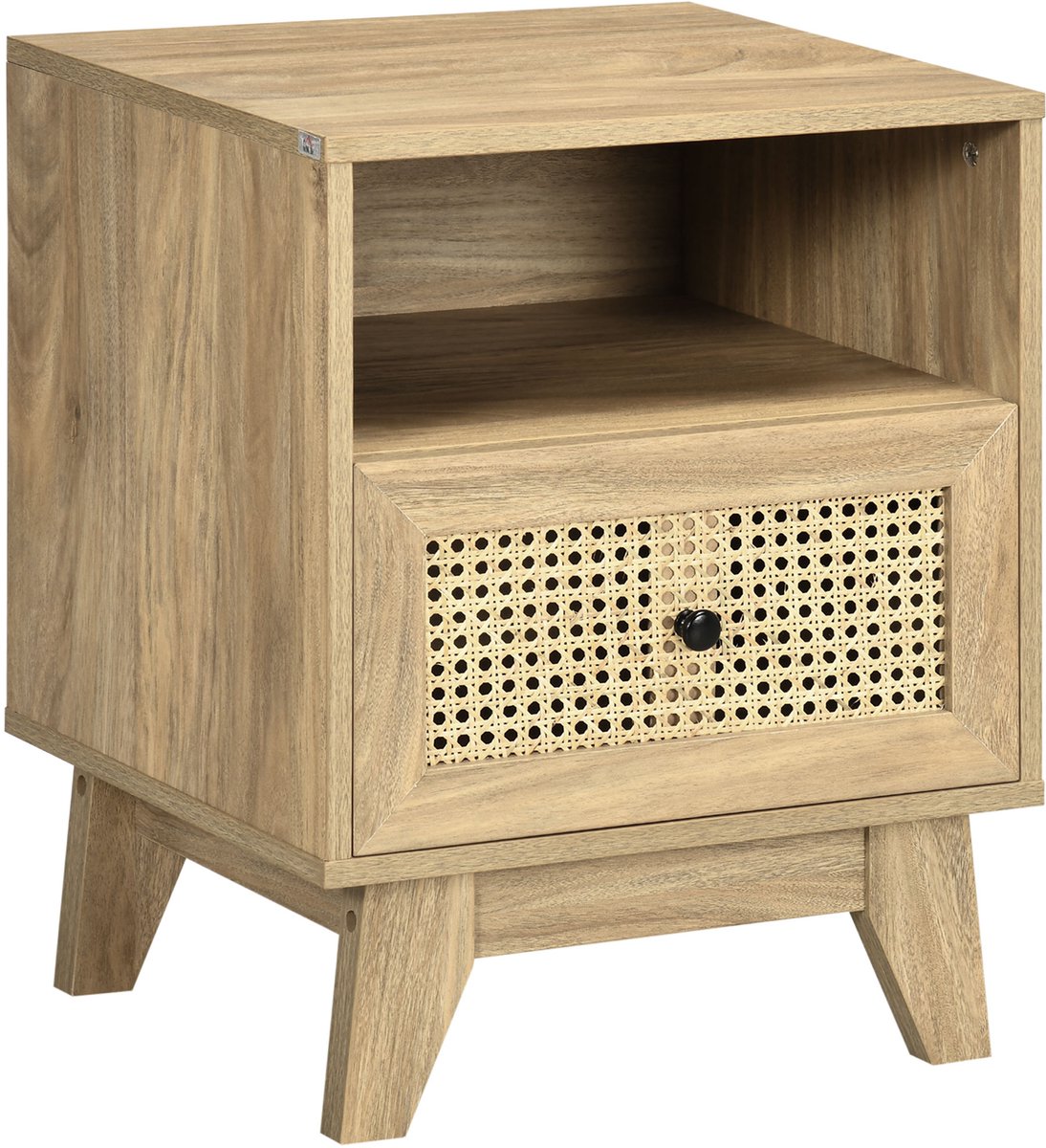 Homcom Nachtkastje - Spaanplaat - 45x39x56,5cm - Natuurlijk hout