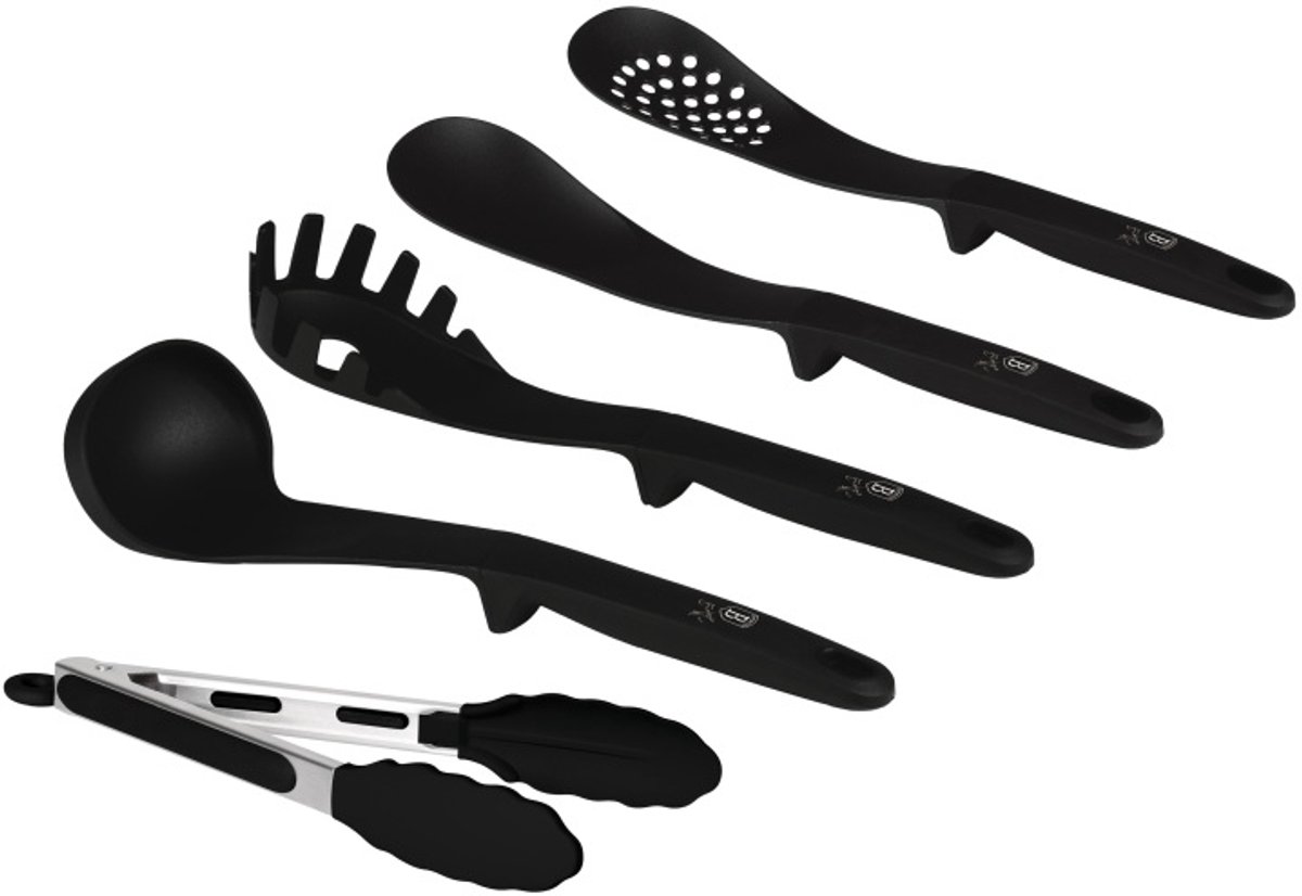 Keukengerei, set van 5 stuks, Matte Black Collection