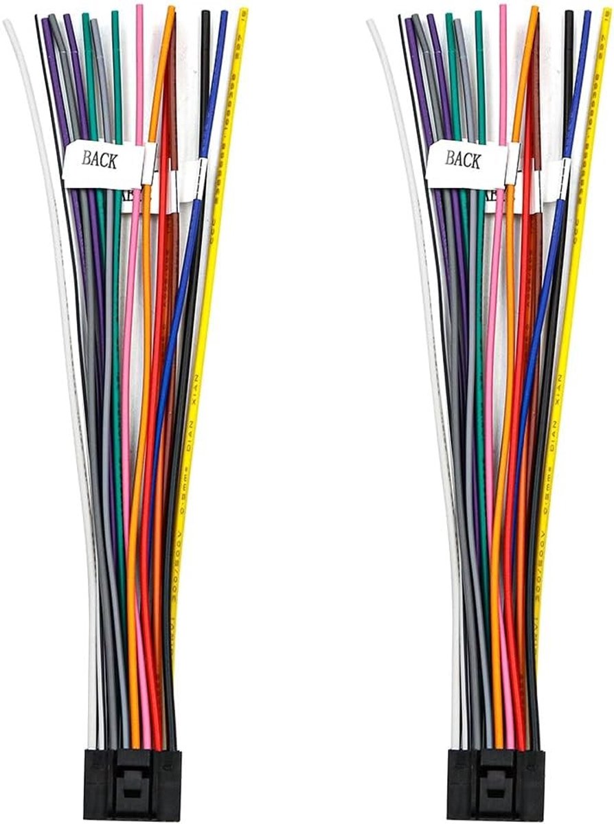 Universele 16-Pin Luidspreker Voedingskabel - Audio Kabel voor Autoradio en Geluidsinstallaties