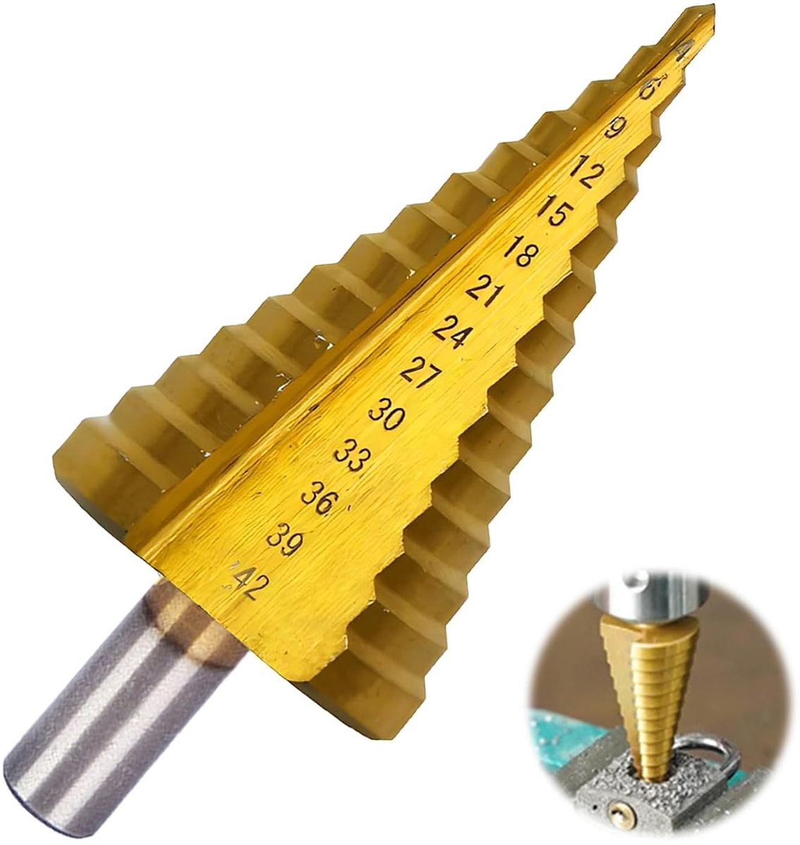 Verzinkboor metaal - Multimaat 4-42 mm - HSS conische frees met spiraalschacht - Voor hout, kunststof en metaal
