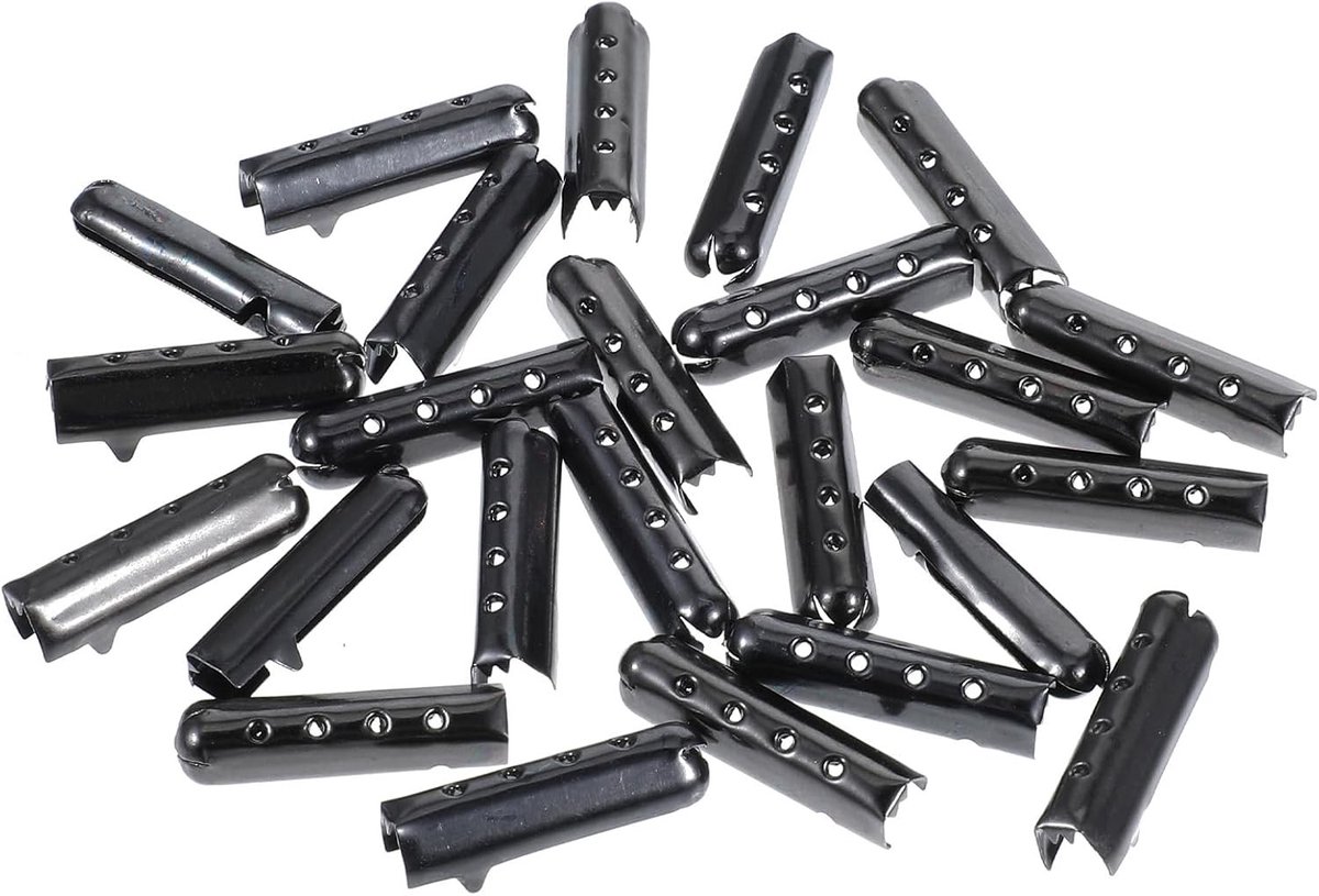 Pack van 24 metalen aglets voor veters - Ideaal voor het repareren van gym schoenen, hoodies en strandbroeken