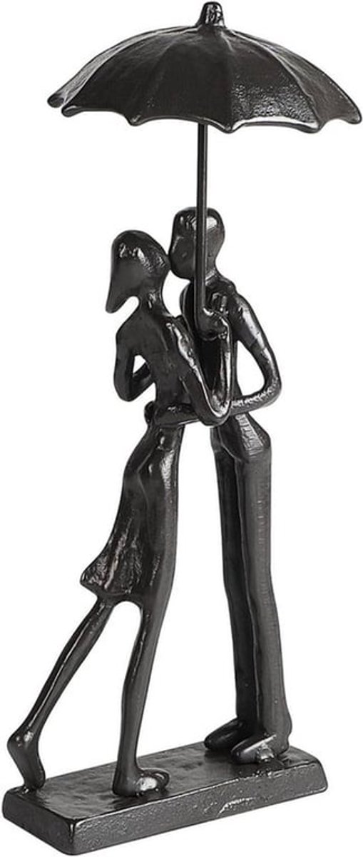 Retro Abstracte Zwarte Metaal Figuren en Beelden, Koppel Kussen, Perfect voor Valentijnsdag, Verjaardag en Huwelijksgeschenken