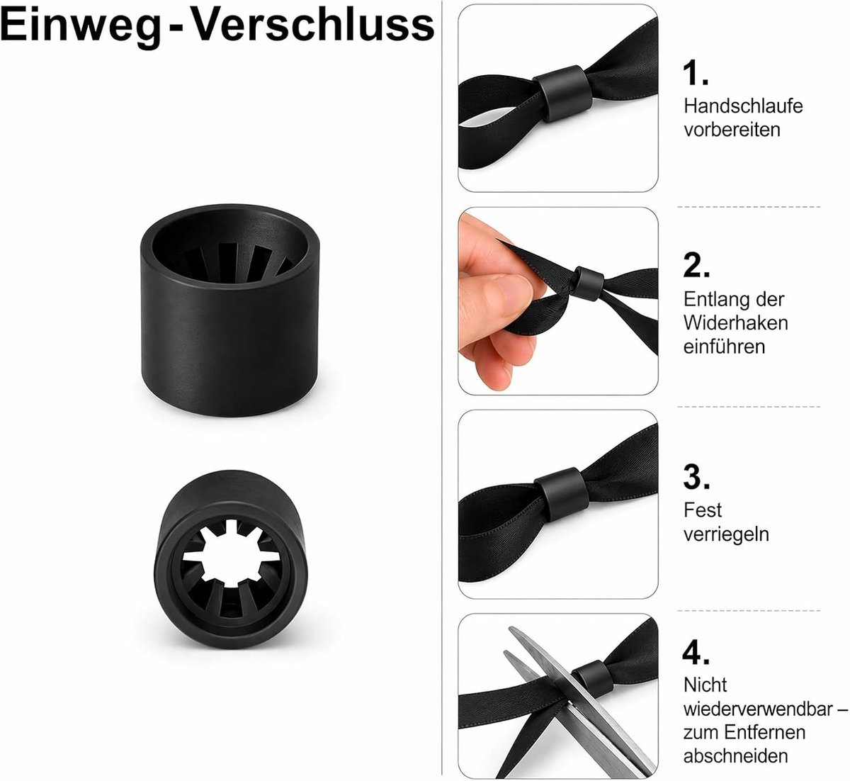 Set van 100 Elliptische Sluitingen voor Festivalbanden, Verstelbare Sluitingen voor Banden, Duurzame Bevestigingsmaterialen