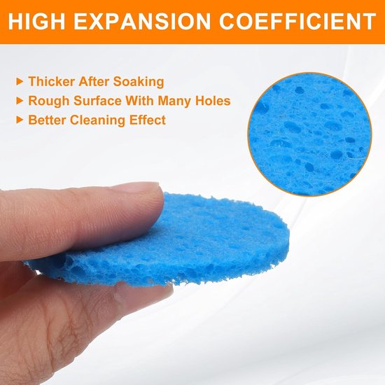 Solderdraad en Reinigingspons, 10 Stuks, 1,97 Inch, Vervangingspons voor Hoge Temperatuur, Ideaal voor het Schoonmaken van Loodpunttips, Blauw — afbeelding 4
