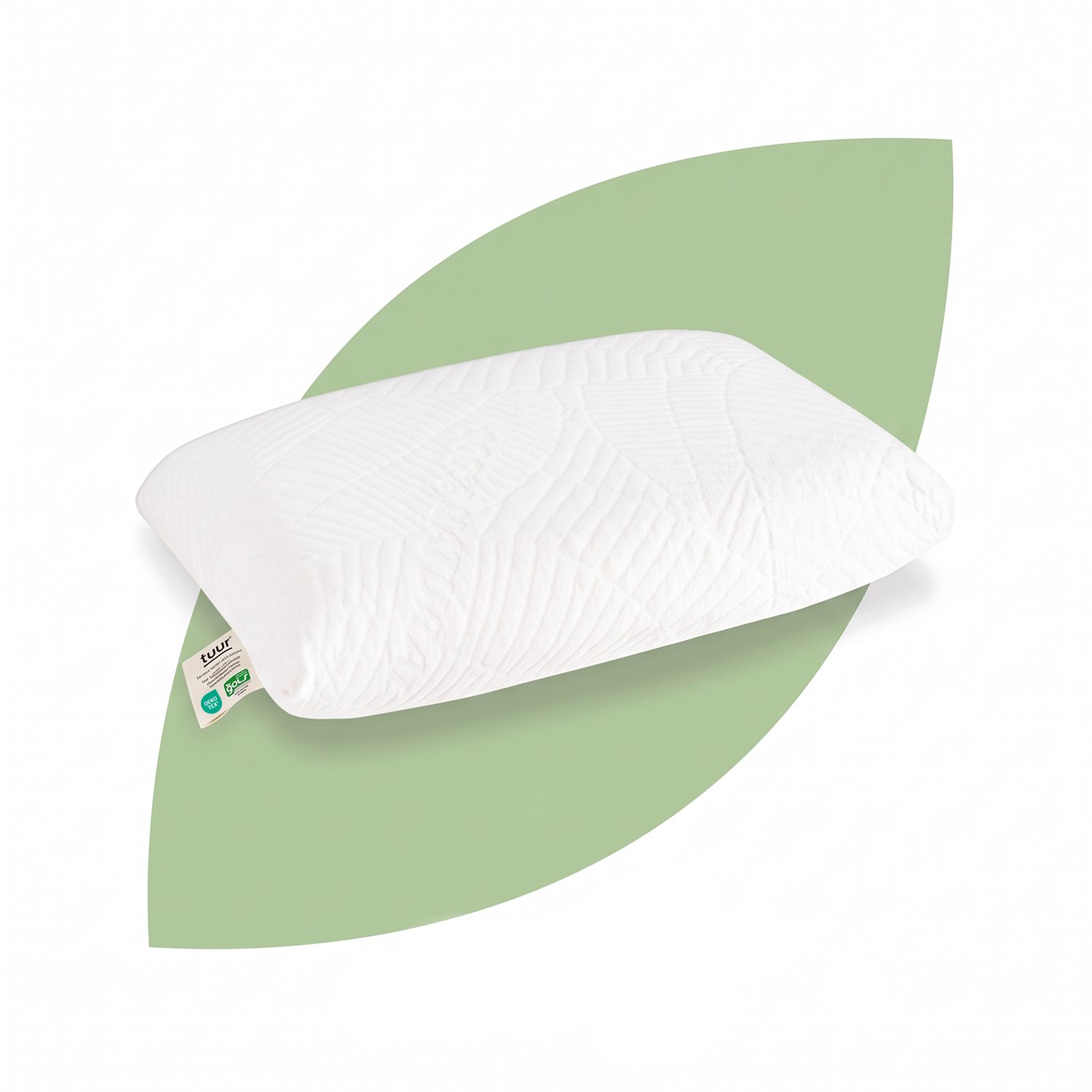 Tuur.shop Tuur Hoofdkussen - 40 x 60 - Ergonomische Ondersteuning - 100% Natuurlatex - Kwalitatief en Duurzaam - Ventilerend - Gezond Wit