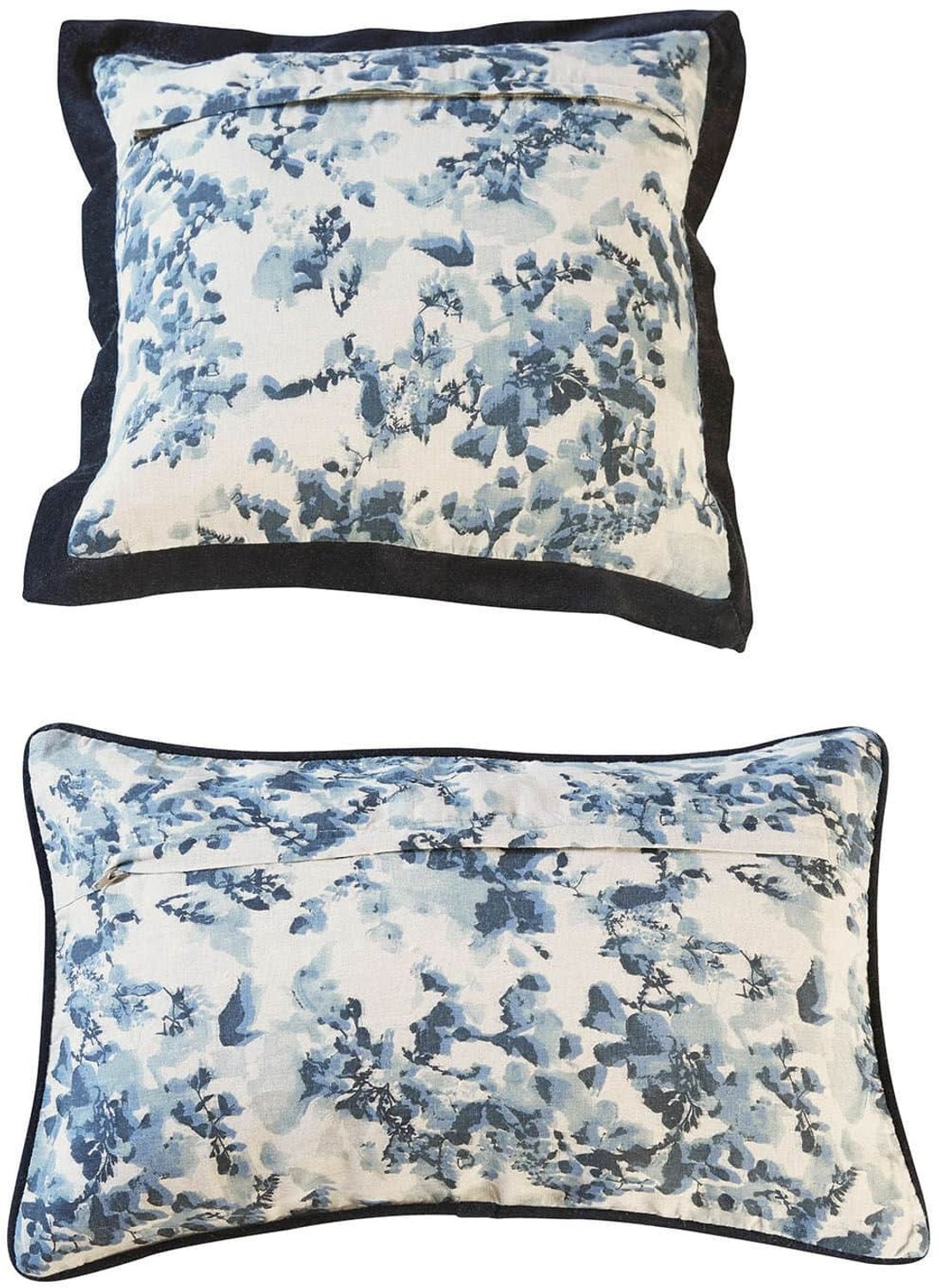 Loberon Kussenhoes set van 2 Miretique blauw/wit
