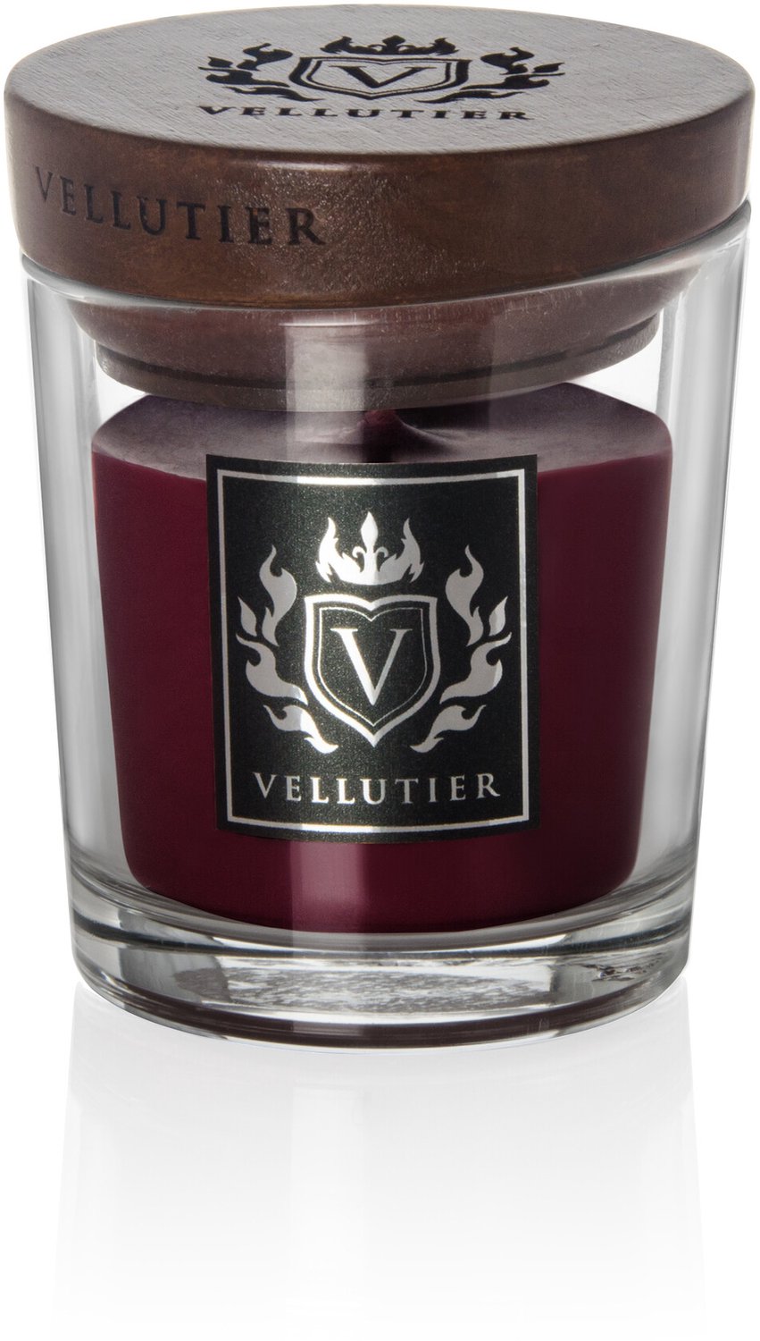 Vellutier Geurkaars Small Alpine Vin Brulé - 9 cm / ø 7 cm Rood