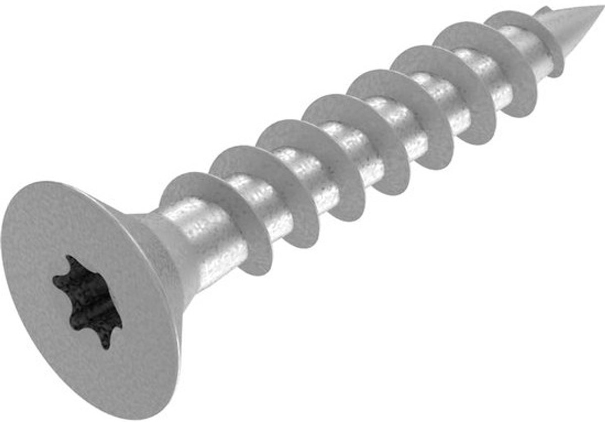 Roestvrijstalen Spaanplaatschroeven 5 x 80 mm Volledige Schroefdraad TX Binnenzeskant Houtschroeven 100 stuks