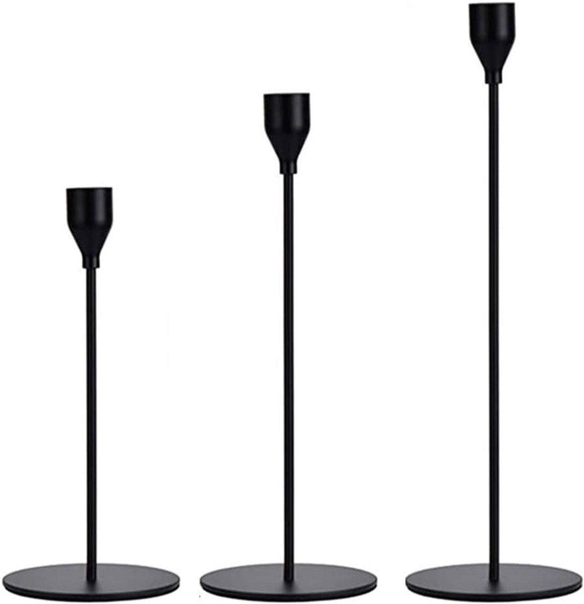 Kandelaar Houders 3 stks Taper Kaars Stok Houder Set, Mantel Kandelaar Houder Set voor 3/4 "Taper & Led Kaars, Moderne Hoge Kaars Decor voor Bruiloft/Feest/Dining/Verjaardag