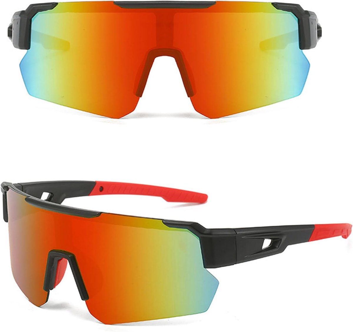 Sportzonnebril voor dames en heren, gepolariseerde zonnebril voor outdooractiviteiten, MTB, racefiets, fietsen, skiën, zonnebril met UV400