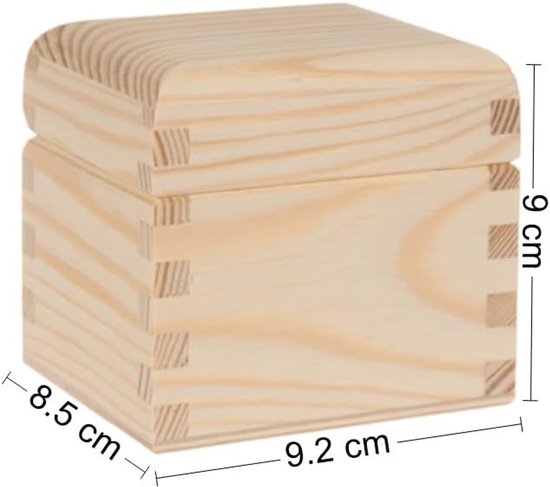 World – Wooden Tea and Trinket Box – Handy Organizer with One Compartment – Elegant Storage for Loose or Bagged Tea, Jewelry, Herbs, Spices, Gifts — afbeelding 4