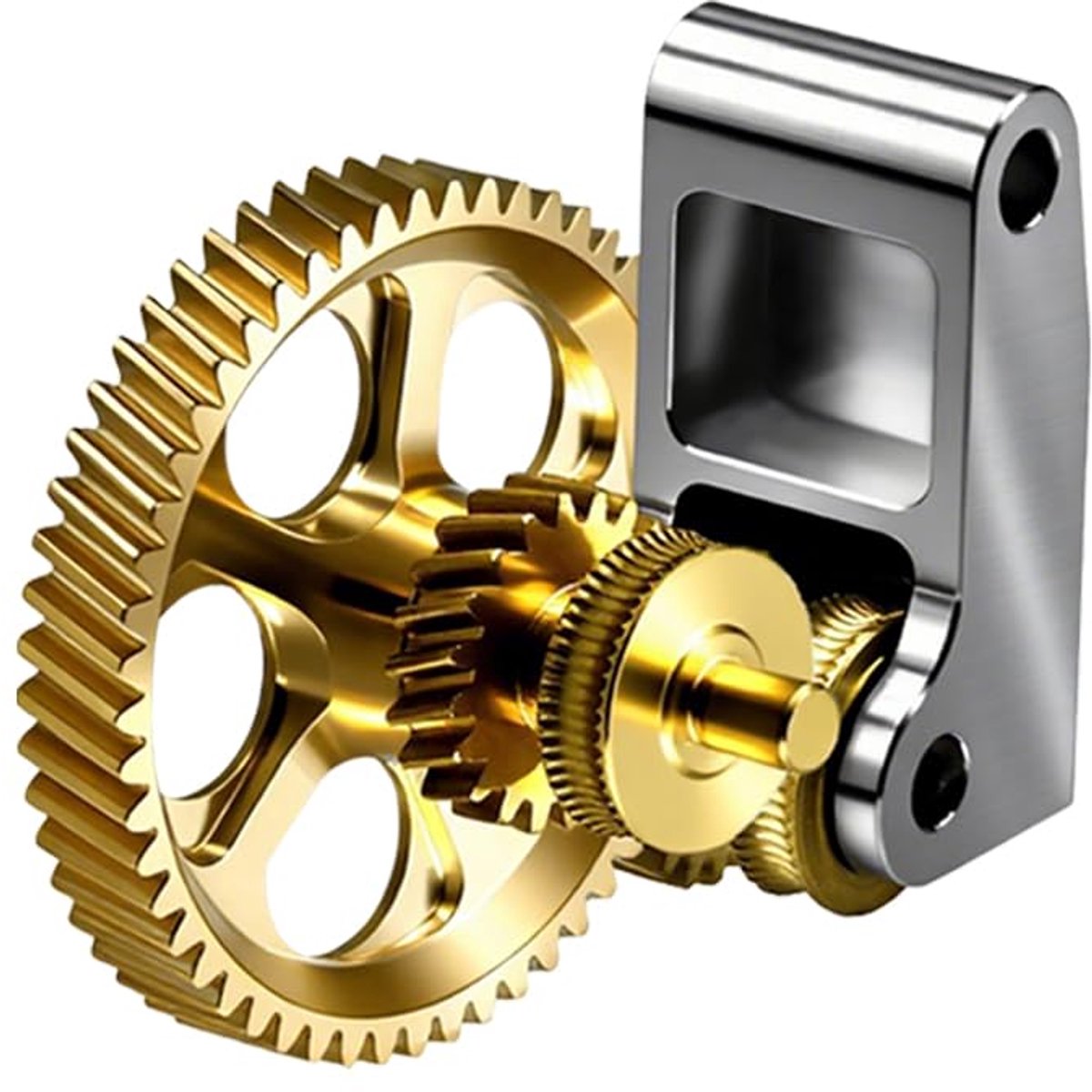 Extruderversnelling voor Bambu X1C P1P P1S 3D-printer, gouden verschijning nano-coating extruder versnelling, metalen schaal, gehard staal geplateerd DLC versnelling kan koolstofvezelmateriaal
