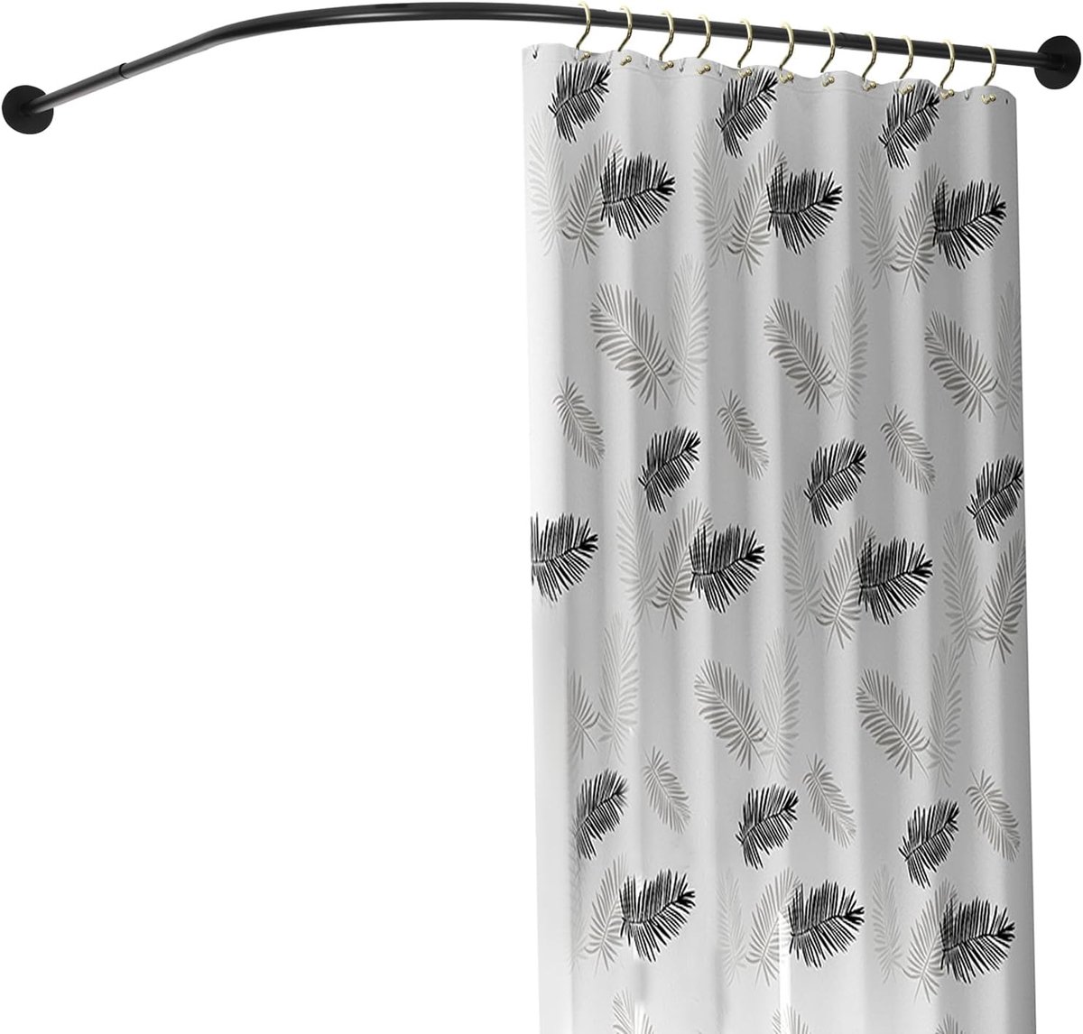 L-vorm, 90-130 x 90-130 cm, intrekbare hoek, douchegordijnstang, geen boren, douchestang, hoek badkuip, roestvrijstalen telescoopstang, voor garderobe, badkamer, kleedkamer