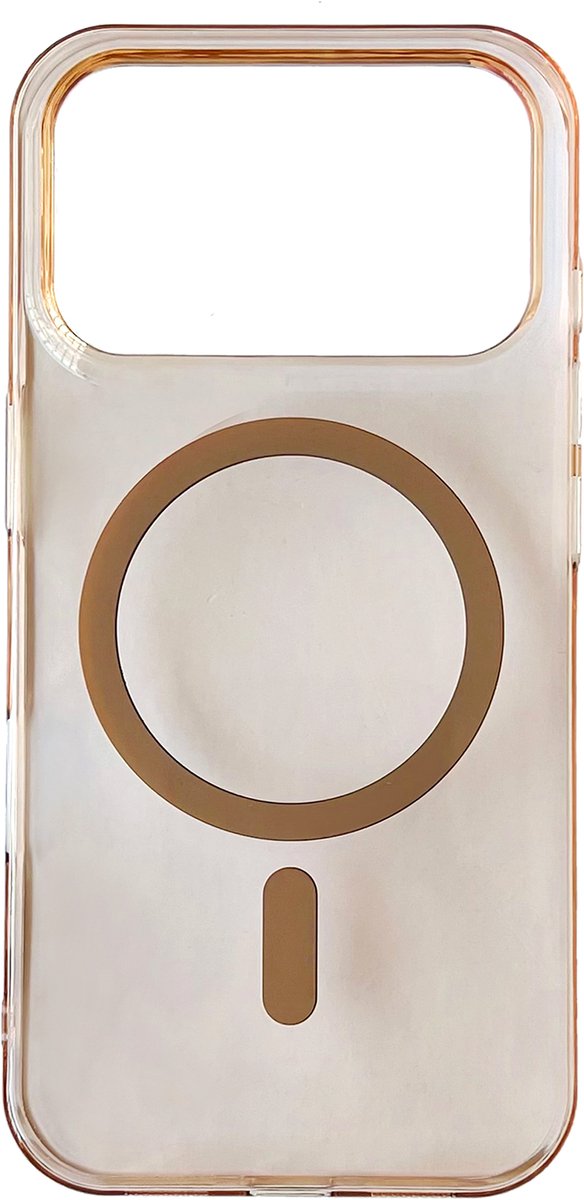 Casemania Hoesje Geschikt voor Apple iPhone 18 Pro - Bruin - Minimalistic Kristalhelder Back Cover Geschikt voor MagSafe - Draadloos Oplaadbare Telefoonhoesje
