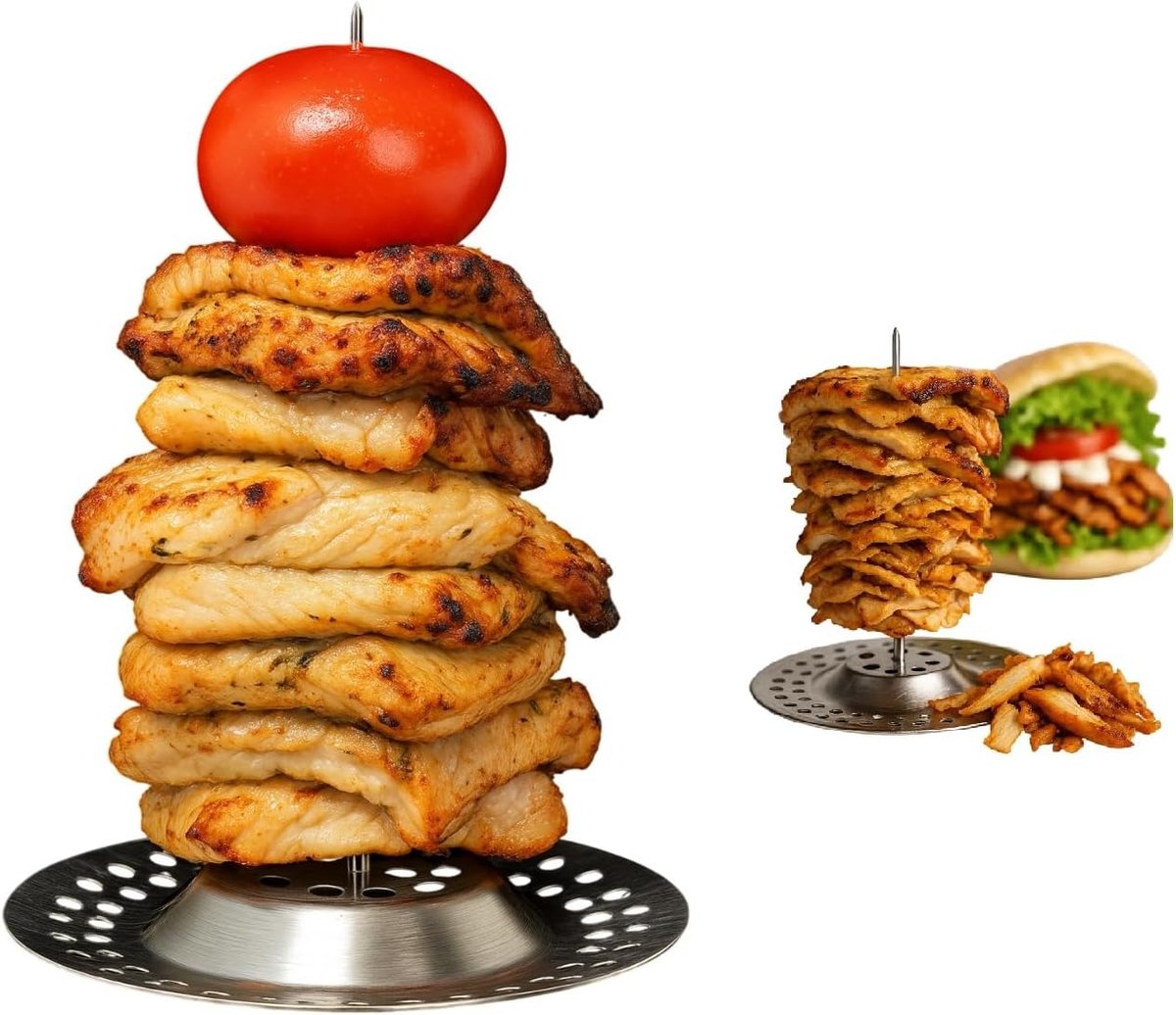 Dönerspiesset voor airfryer, verticale spies 9cm hoogte voor luchtfriteuse