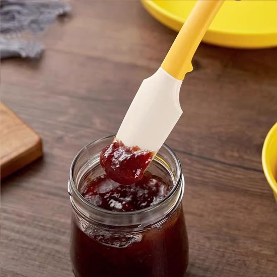4 PACK 3-in-1 siliconen blikspatel, siliconen jamverspreider met blikopener, spatel multifunctionele applicator, keuken siliconen spatel om te koken, vaatwasmachinebestendige rubberen spatel voor het — afbeelding 3