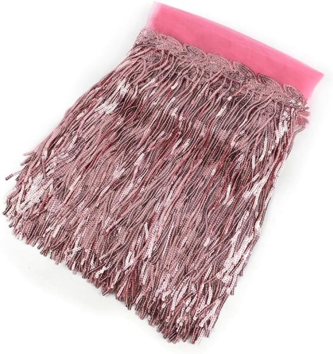 20 cm Brede Pailletten Franjes Boord - Decoratieve Band Met Kwastjes Voor Naai-accessoires
