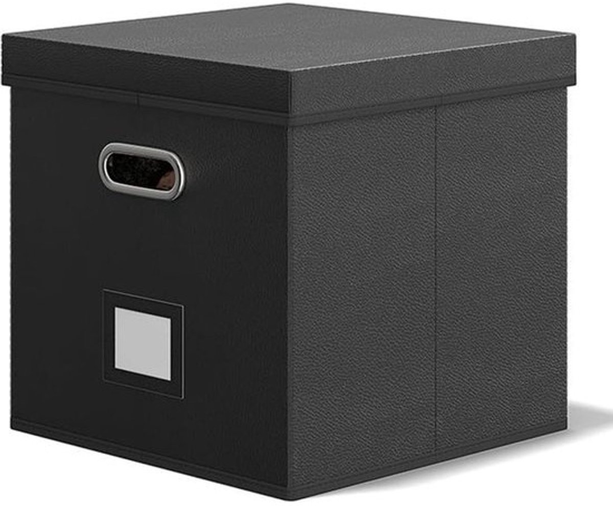 Platenhouder - Vinyl Opbergdoos - Muziek Collectie - Stapelbaar & Waterdicht - 30 cm - Zwart