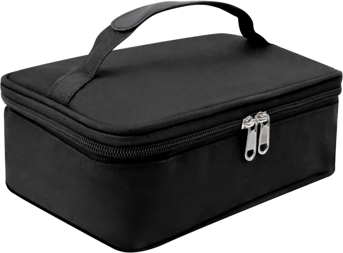 geïsoleerde lunchtassen zwart 4L, draagbare koeltas geïsoleerde tas opvouwbare koelbox voor werk picknick kantoor, mini thermische zakken oefengeschenken voor vrouwen moeder oma mannen