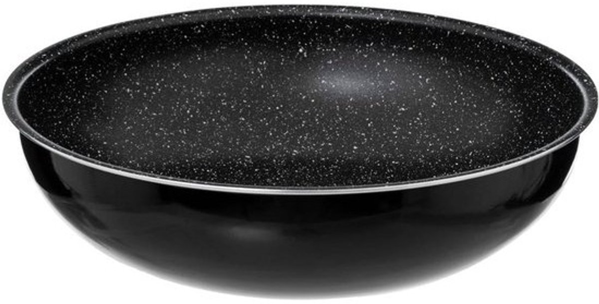 Wok Pan - Roerbakpan - Snel Koken - Afneembaar Handvat - 28 cm - Zwart